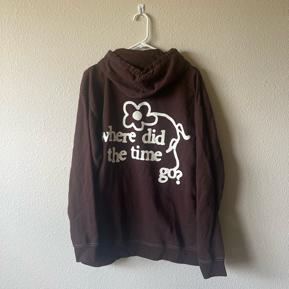brown hoodie